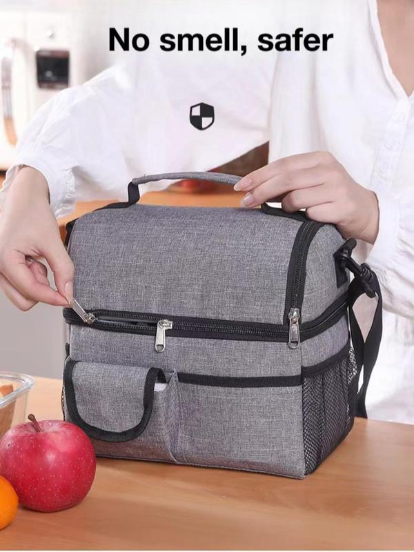 Large Capacity Lunch Bag,  Insulated Lunch Bag with Handle, Portable Lunch Bag For Work, School, Travel, Picnic