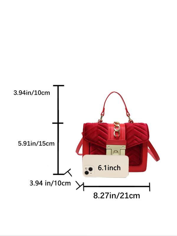 Women's Fashion Classic Colorblock Quilted Pattern Handbag, Casual Versatile Commuter Flap Shoulder Bag, Female Classic Crossbody Bag for Daily Wear