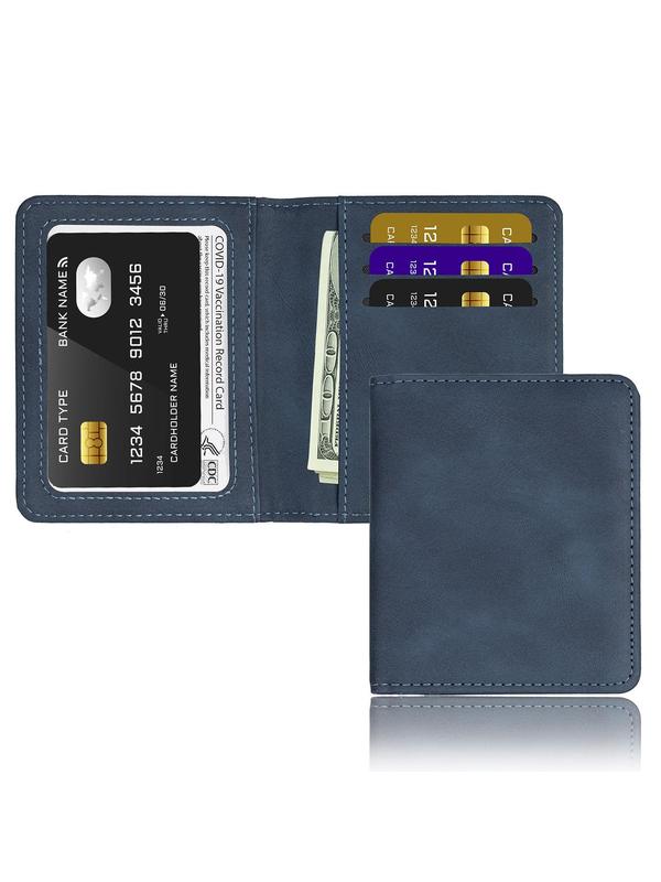 Women's Minimalist Casual Plain Portable Cardholder, Simple Design Business Style Short Wallet, RFID Blocking Card Holder For Work Office & Daily Used