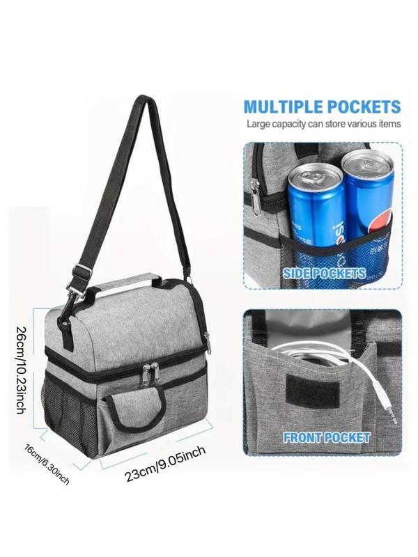 Large Capacity Lunch Bag,  Insulated Lunch Bag with Handle, Portable Lunch Bag For Work, School, Travel, Picnic