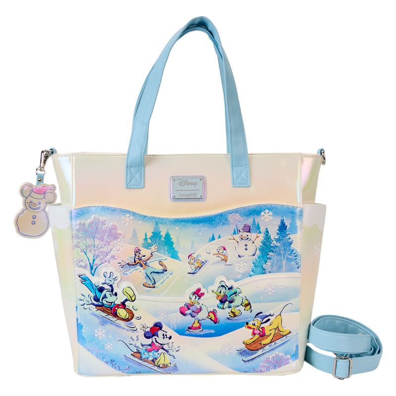 Mickey & Friends Winter Wonderland Scene Convertible Backpack & Tote Bag