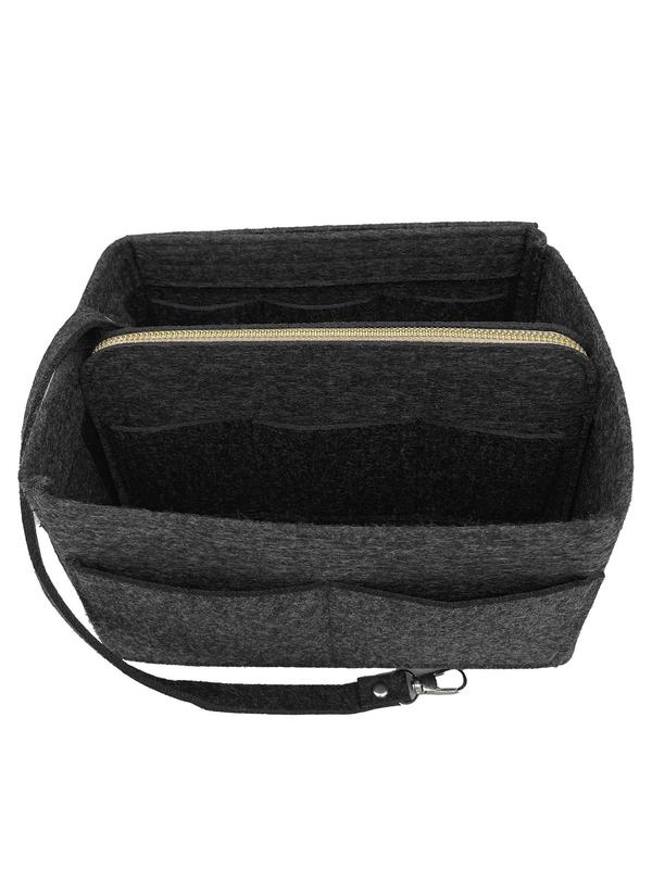 Zipper Felt Bag Insert for Tote Bag, Portable Storage Bag for Handbag, Zipper Storage Bag for Clutch, Small Wallet, Coin Purse, Basic Bag Insert for Women & Men, Fall Outfits, Earthtone Fall Freshness