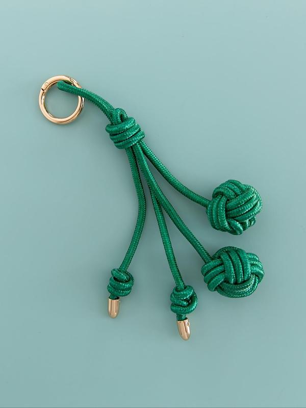 Braided Knot Design Bag Charm, Simple Plain Nylon Rope Bag Charm, Casual Versatile Bag Charm for Women & Men, Perfect for Purse, Bag