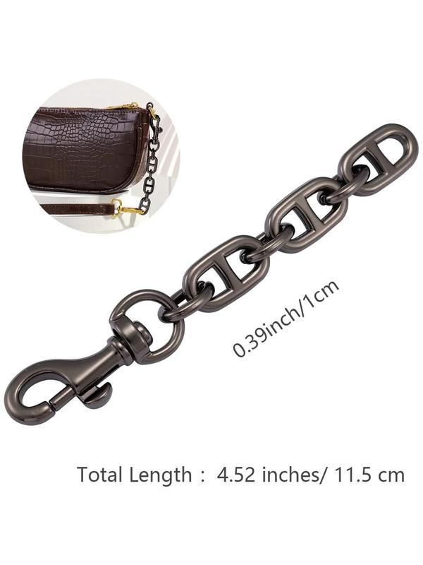 Chain Design Bag Strap (2pcs), Casual Solid Color Bag Strap for Crossbody Bag Handbag, Fashion Bag Accessories for Women & Men