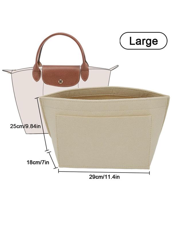 Basic Multi-pocket Bag Insert,  Solid Color Storage Bag Insert for Women & Girls, Perfect for Canvas Bag, Shoulder Bag, Backpack for Daily Use