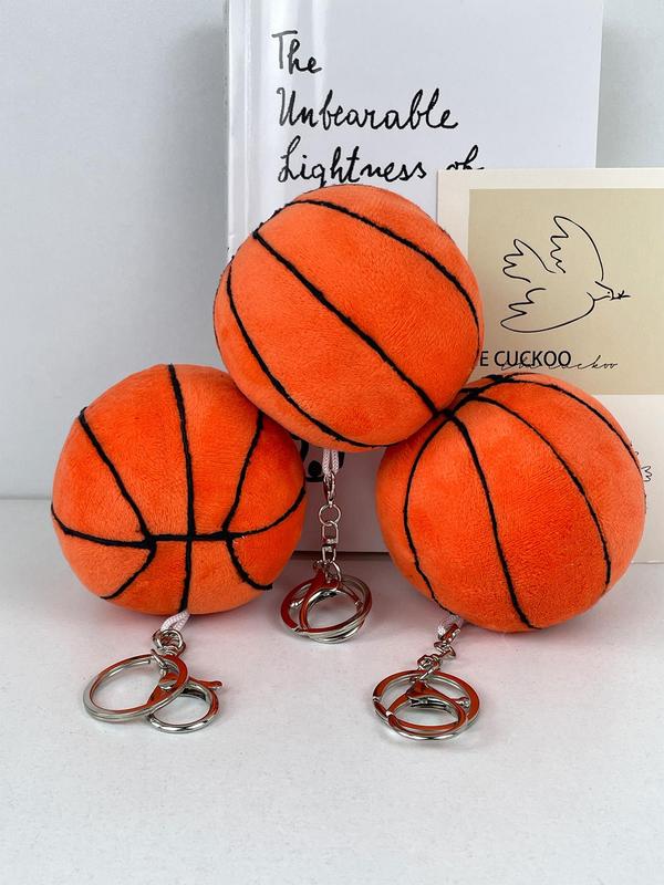 Basketball Football Shaped Plush Toy Bag Charm, Simulation Stuffed Toy Charm, Cute Basketball Toy, Bag Decoration, Best Gifts, Birthday Gift