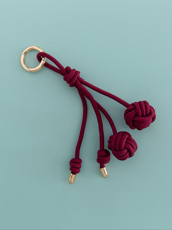 Braided Knot Design Bag Charm, Simple Plain Nylon Rope Bag Charm, Casual Versatile Bag Charm for Women & Men, Perfect for Purse, Bag