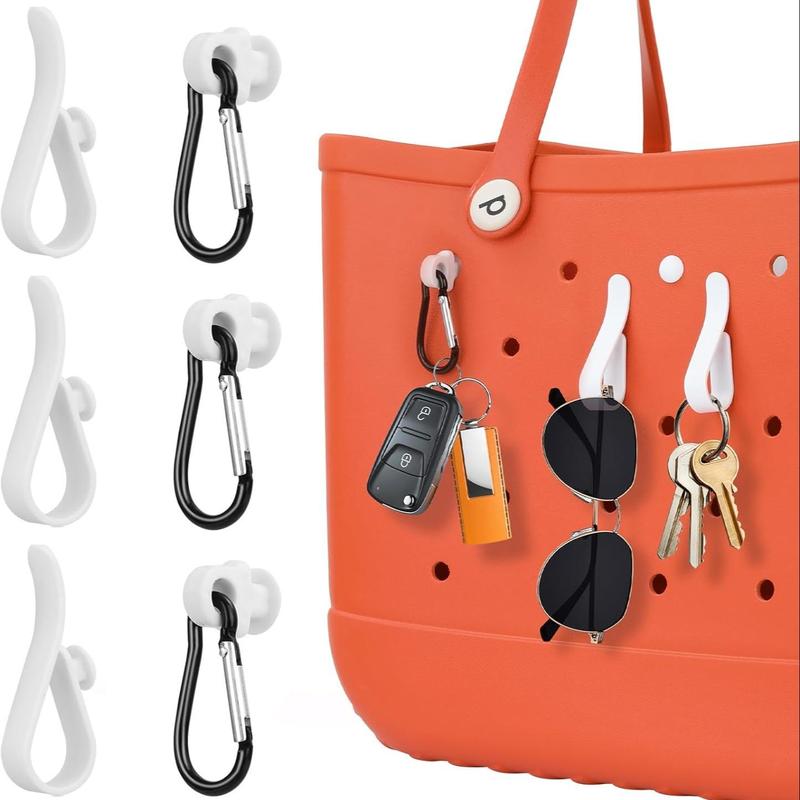 Bag Hole Hooks, 6 Counts set Hooks for Bogg Bag, Compatible with Bogg Bag All Sizes, Suitable for Key, Sunglasses, Earphones, Water Bottle, Beach Essentials, Travel Essentials