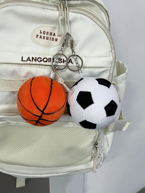 Basketball Football Shaped Plush Toy Bag Charm, Simulation Stuffed Toy Charm, Cute Basketball Toy, Bag Decoration, Best Gifts, Birthday Gift