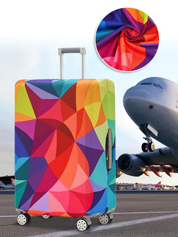 Colorful All Over Pattern Luggage Cover, Stretch Fabric Suitcase  Carry on Luggage Protector, Baggage Dust Case Cover for 18-32 Inch Suitcase Case