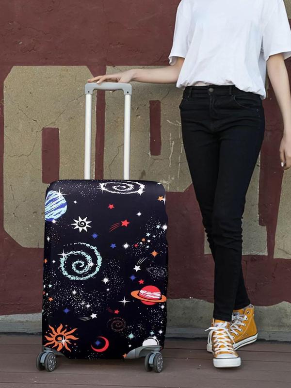 Colorful All Over Pattern Luggage Cover, Stretch Fabric Suitcase  Carry on Luggage Protector, Baggage Dust Case Cover for 18-32 Inch Suitcase Case