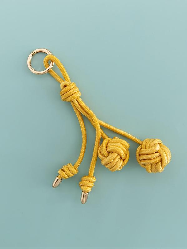 Braided Knot Design Bag Charm, Simple Plain Nylon Rope Bag Charm, Casual Versatile Bag Charm for Women & Men, Perfect for Purse, Bag