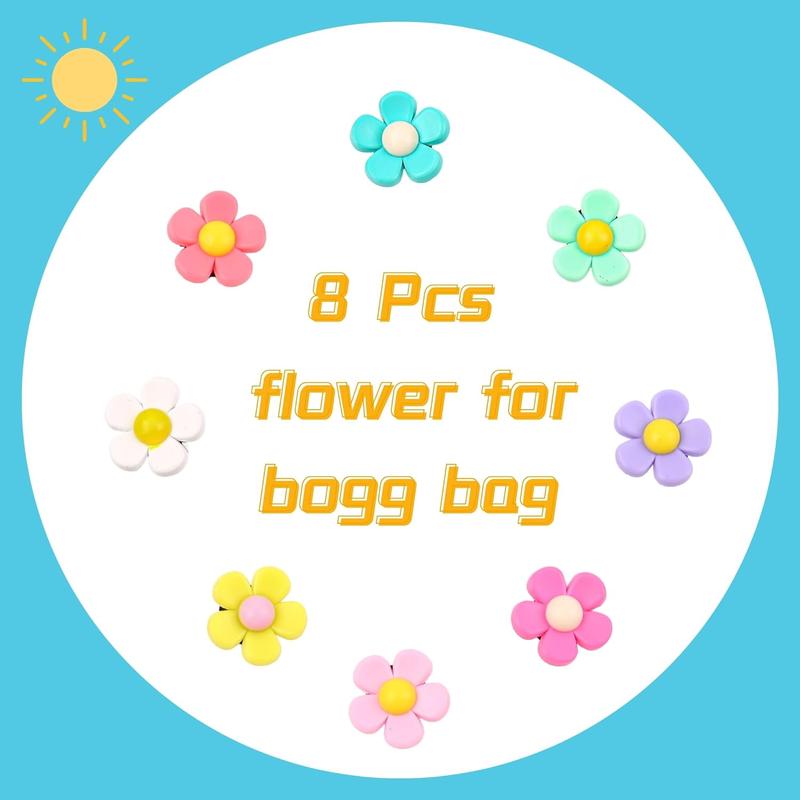 Flower Charm Accessory for Bogg Bags and Simply Southern Totes, Decorative Accessories toCustomize Your Beach Tote Bag