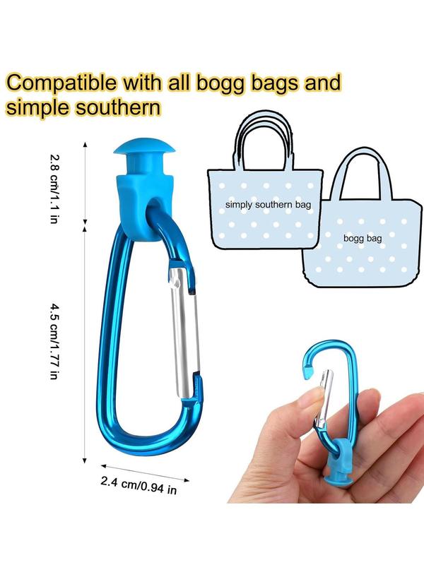 Bag Hooks Charm for Southern Bag, Solid Color Bag Hooks Keychain, Bag Charm for Bogg Bag, Simple Bag Accessories for Travel & Daily Use