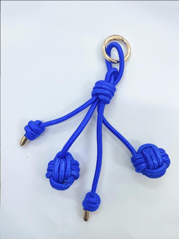 Braided Knot Design Bag Charm, Simple Plain Nylon Rope Bag Charm, Casual Versatile Bag Charm for Women & Men, Perfect for Purse, Bag