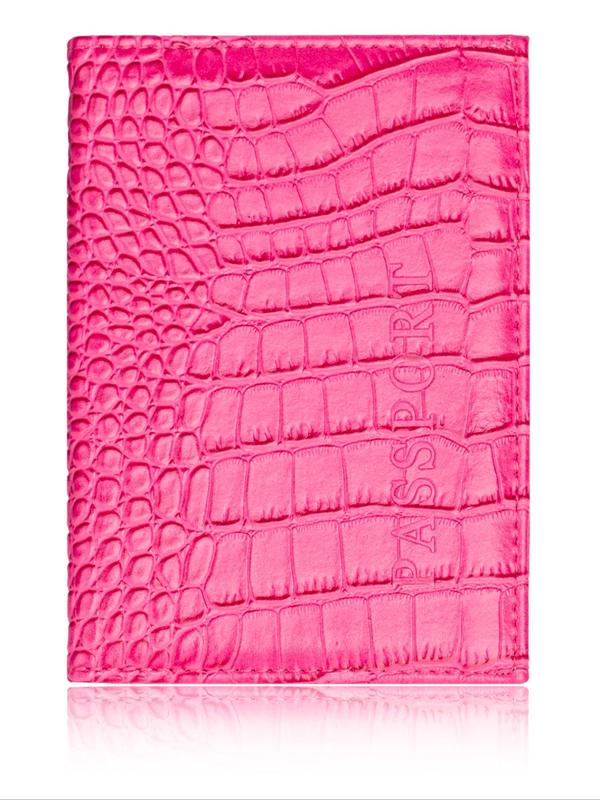  Crocodile Embossed Pu Leather Travel Passport Holder, Minimalist Plain Passport Cover for Women & Men, Slim Travel Wallet Accessories