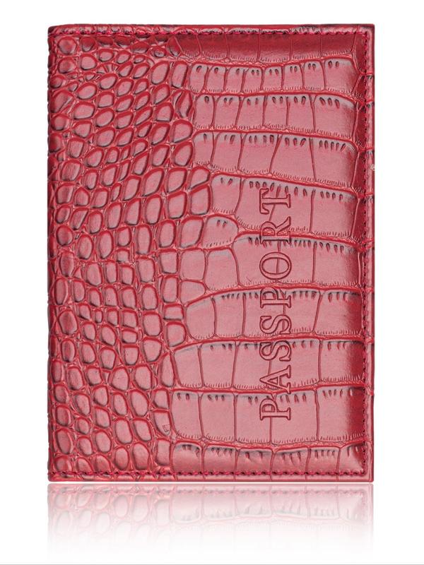  Crocodile Embossed Pu Leather Travel Passport Holder, Minimalist Plain Passport Cover for Women & Men, Slim Travel Wallet Accessories