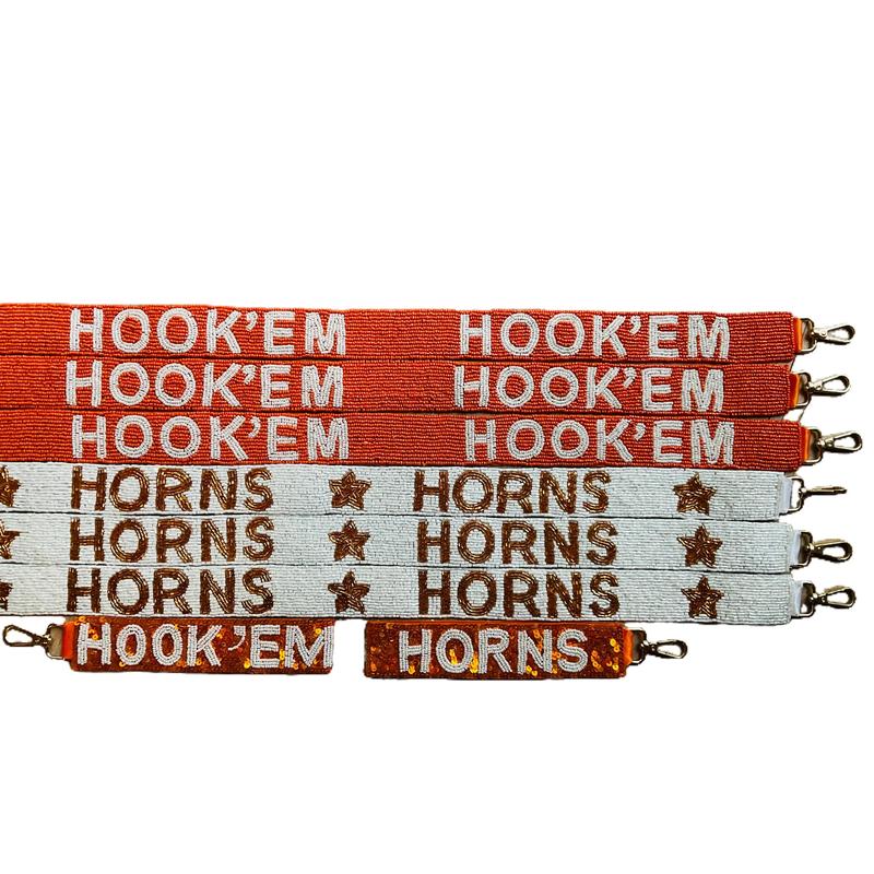 University of Texas Longhorn Hook 'Em Beaded Purse Strap