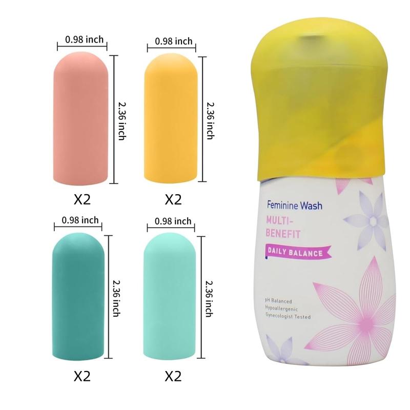 8 Pack Silicone Bottle Covers, Travel Essentials for Women Men, Travel Size Toiletries, Cruise Ship Essentials, Accessories Luggage, Travel Must Haves, Elastic Sleeves for Leak Proofing