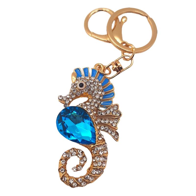 Seabright the Sea Horse - Rhinestone Charm for Bags, Keys and Phones and More