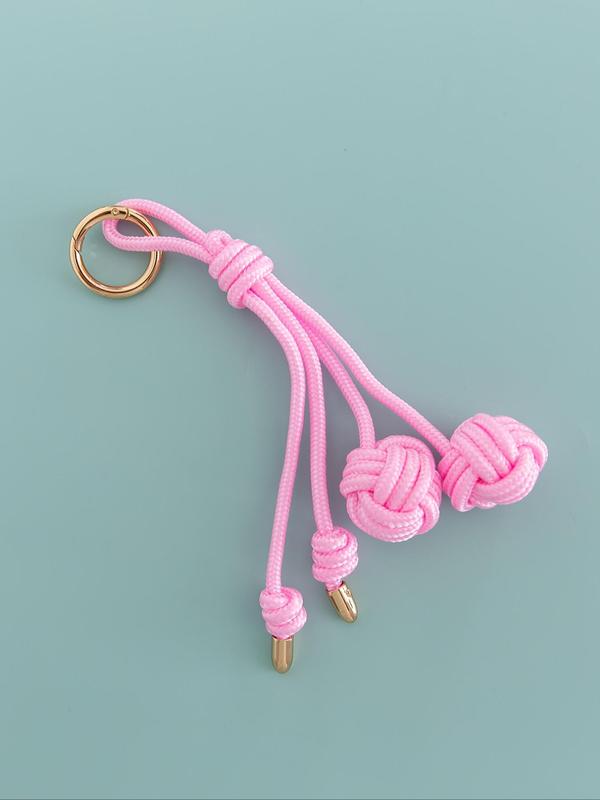 Braided Knot Design Bag Charm, Simple Plain Nylon Rope Bag Charm, Casual Versatile Bag Charm for Women & Men, Perfect for Purse, Bag