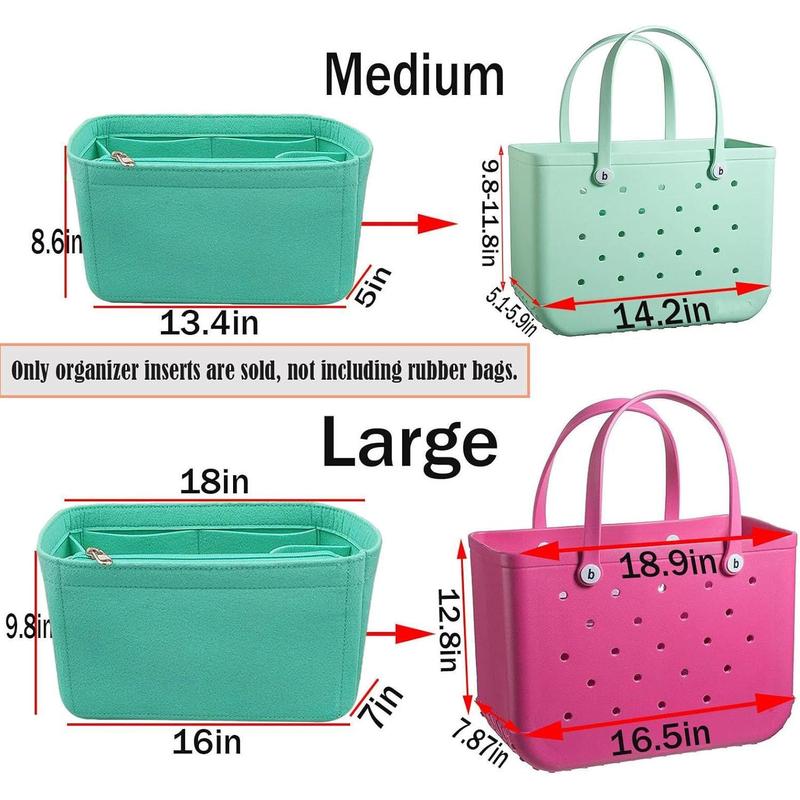 Beach Bag Organizer Accessories for bogg bag medium Storage Bag for Bogg Bag Organizing bogg divider 3018green-M