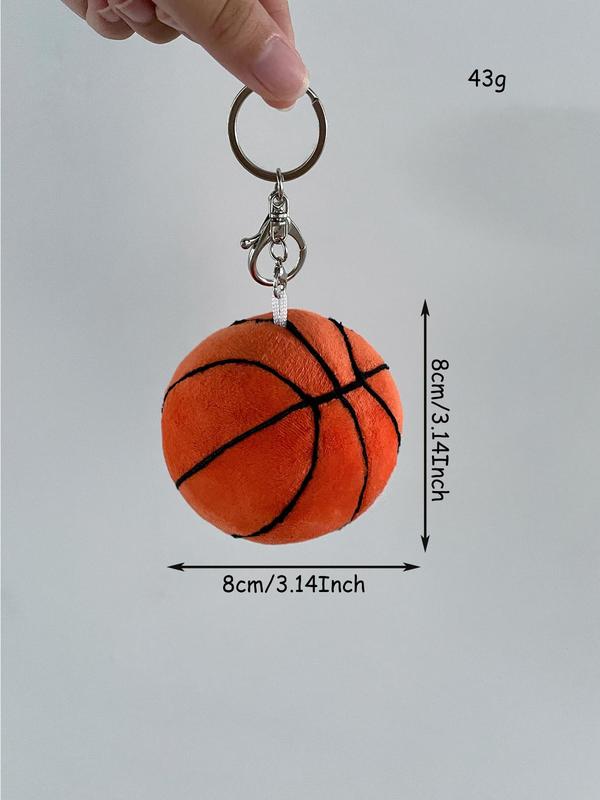 Basketball Football Shaped Plush Toy Bag Charm, Simulation Stuffed Toy Charm, Cute Basketball Toy, Bag Decoration, Best Gifts, Birthday Gift