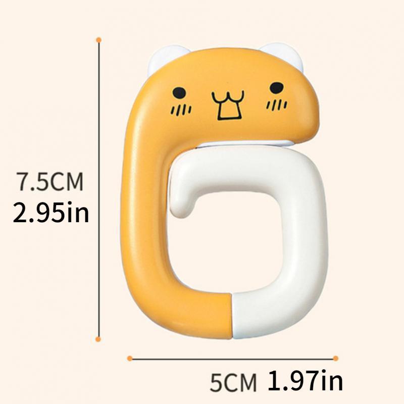 Cute Animal Shaped Foldable Bag Hook, 1 Count Portable Desk Hanger for Purses, Handbags, Desk Organizer for Home, Office, Travel