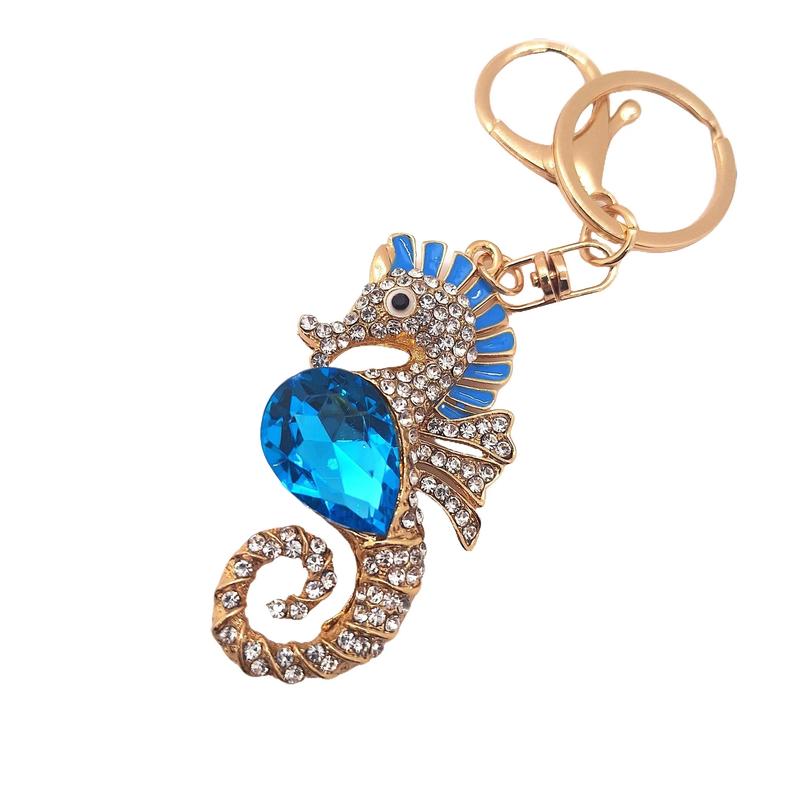 Seabright the Sea Horse - Rhinestone Charm for Bags, Keys and Phones and More