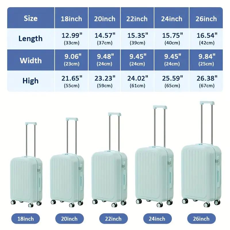 Travel in Comfort with 20” Luggage: USB Charging, Secure Lock, Side Hook, Cup Holder, and 360° Spinner Wheels for Hassle-Free Journeys