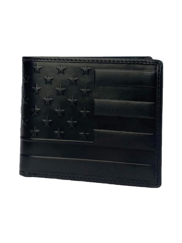 Genuine Leather Women's Street Trend Colorblock Flag Pattern Embossed Short Wallet, Trendy Bifold Leather Wallet with Card Slots, Retro Style Wallet for Daily Use