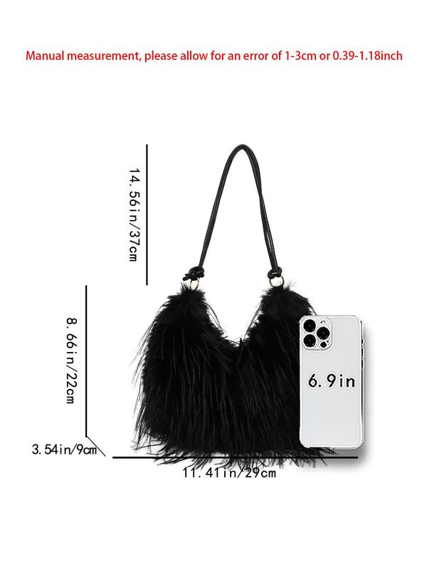 Women's Fashionable Solid Color Tassel Decorated Crossbody Bag, Casual Large Capacity Shoulder Bag for Daily Used, Trendy All-match Commuter Bag