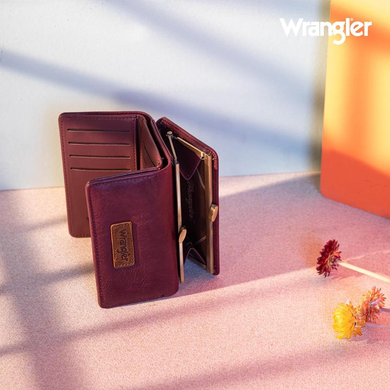 Wrangler Trifold Wallets for Women with Credit Card Holders & Money Organizer