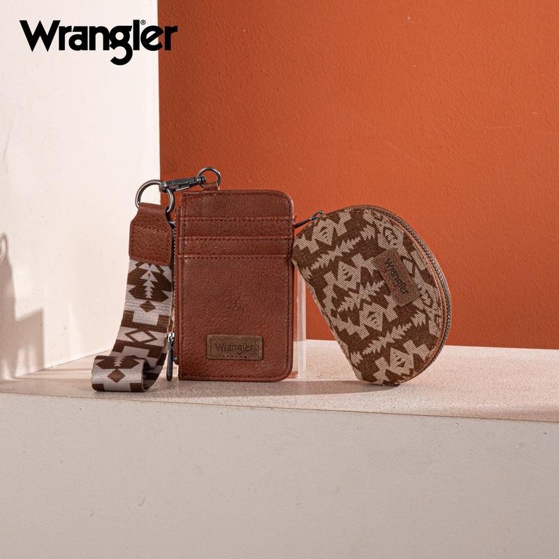 Wrangler Southwestern Art Print Dual Pouch Wristlet