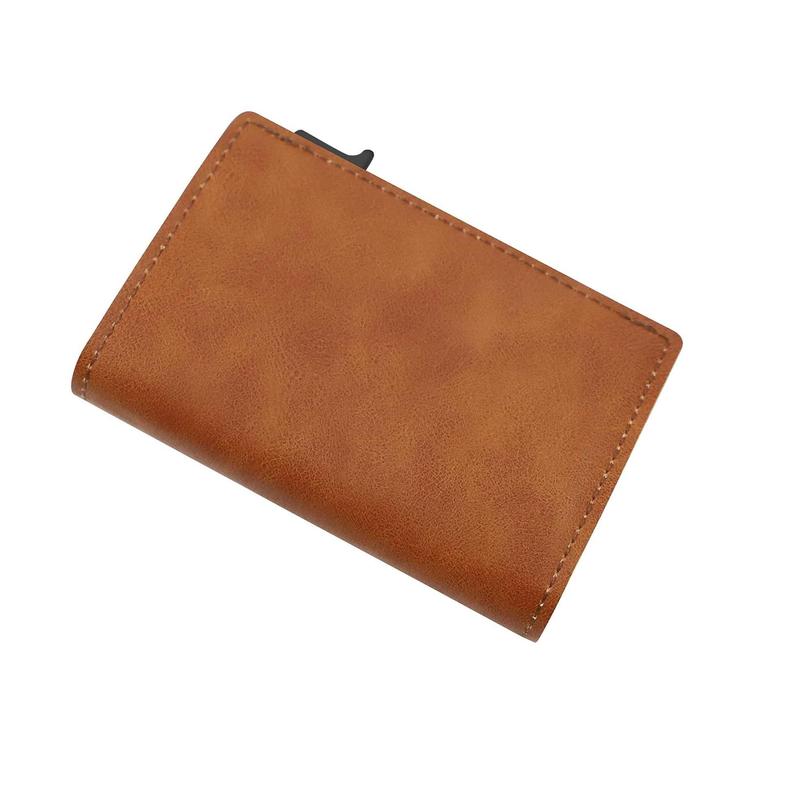 Smart Wallet Leather -- Pop Up Credit Card Holder Minimalist Wallet -- Trifold Wallet for Men