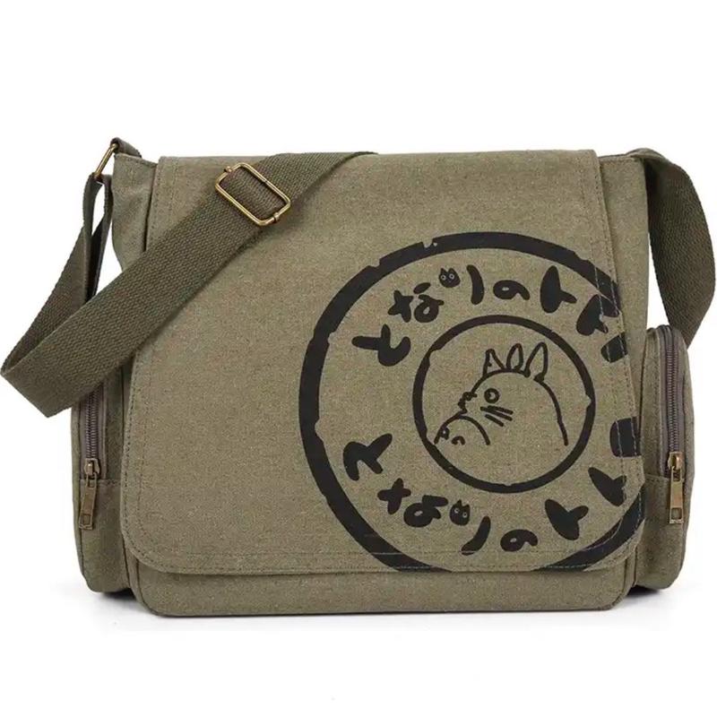 Totoro Messenger Bag - Shoulder Crossbody Bag Japanese Anime Manga Cartoon for Back to School Work Travel Trip Bag Unisex