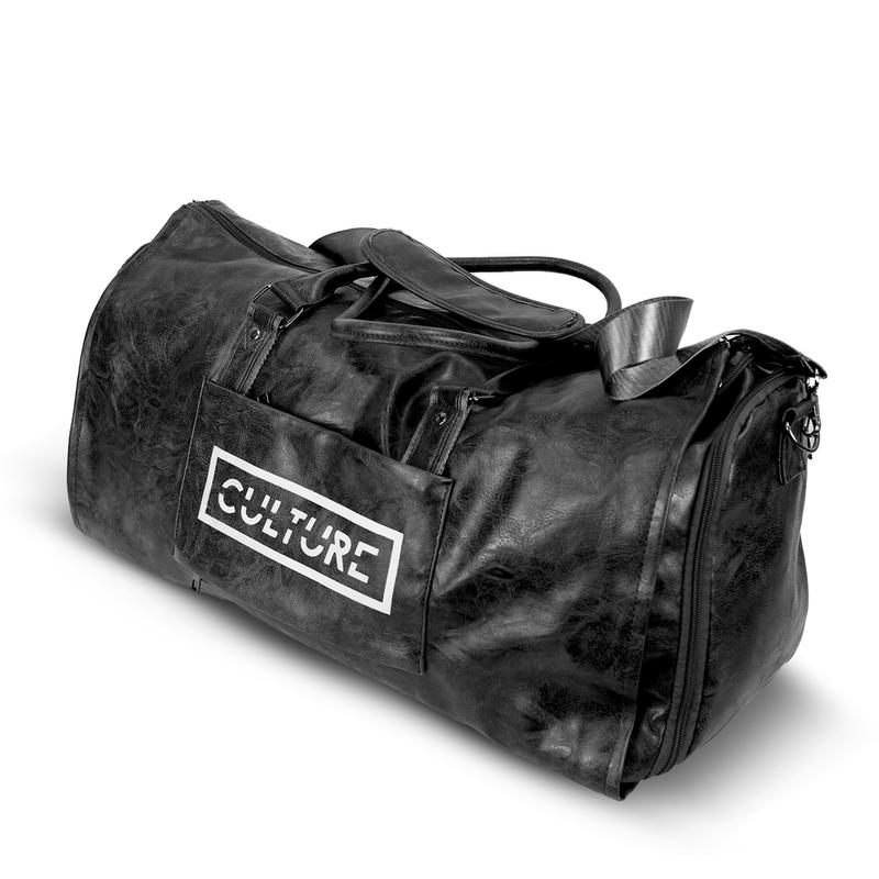 CULTURE TUMBLER LEATHER TRAVEL DUFFLE BAG