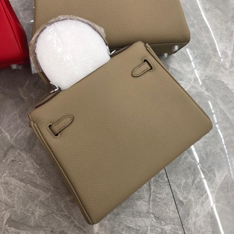 New Togo First Layer Cowhide Kelly Bag Silver Buckle Stylish Good Texture Handbag Elegant Lady Shoulder Crossbody Women's Bag