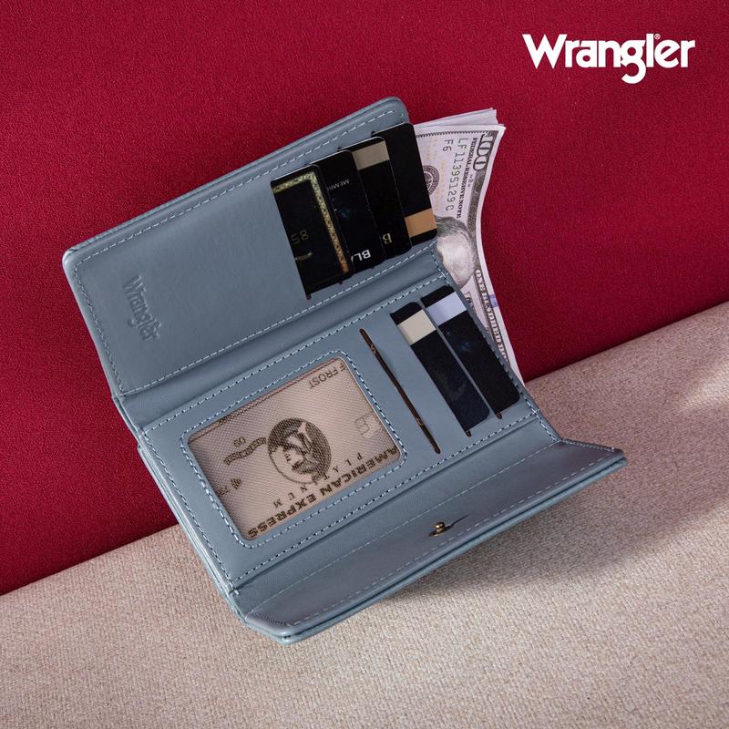 Wrangler Trifold Wallets for Women with Credit Card Holders & Money Organizer