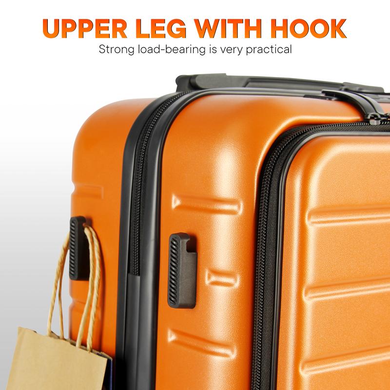 UUH 6pcs Expandable Travel Luggage Set | Durable ABS Hardshell, Waterproof, Charging Port (20'', 24'', 28'') Perfect for Family Trips, Multiple Colors