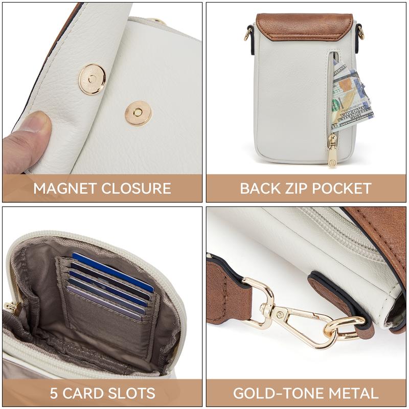 BOSTANTEN Cell Phone Purse Small Crossbody Bags for Women Leather Handbags Phone Wallet with Card Slots Adjustable Strap Black Friday