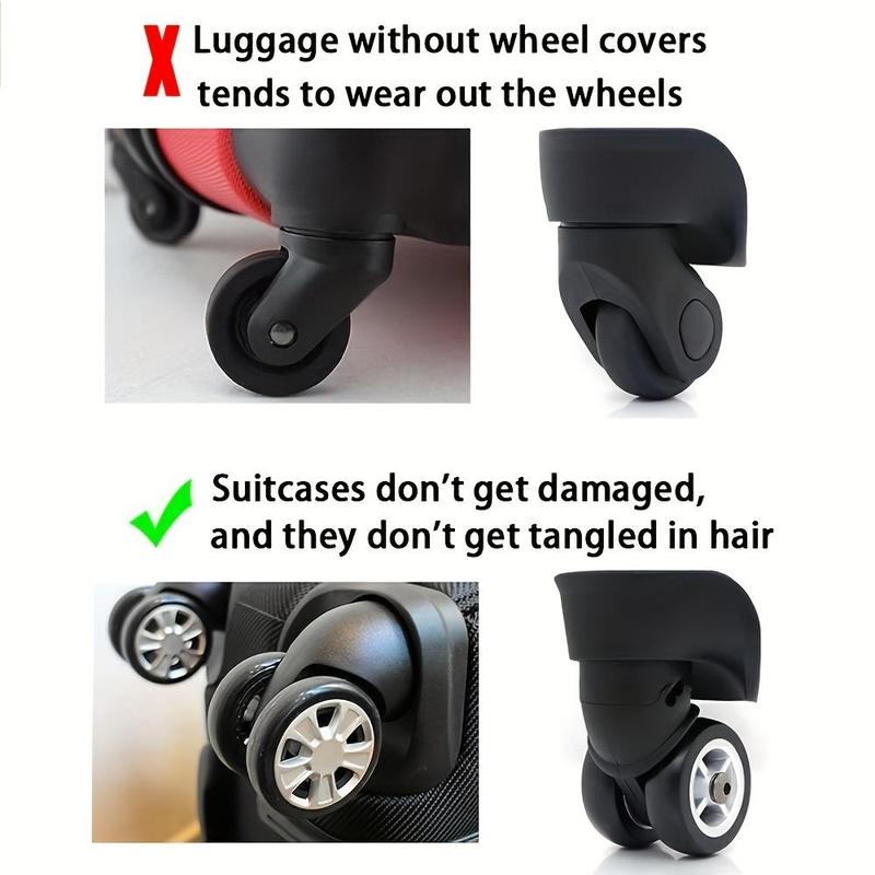 Silicone Luggage Wheel Protective Cover, Chair Sound Reducing Silicone Protective Cover, Creative Luggage Wheel Protective Cover, Luggage Wheel Accessories