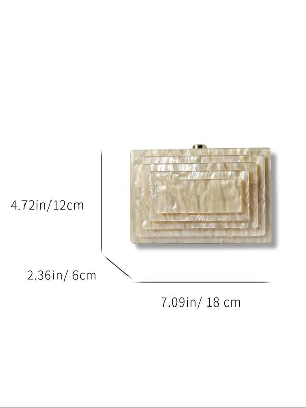 Women's Elegant Chain Strap Evening Bag, Acrylic Box Bag, Trendy All-match & Exquisite Shoulder Crossbody Bag for Party Decoration