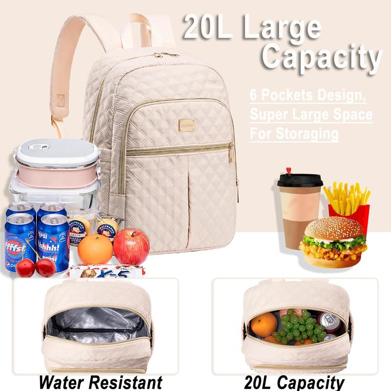 Lunch Backpack For Women Men,20L Cooler Backpack Insulated Lunch Bag For Women With Side Pockets ,Meal Prep Backpack,Adult Backpack Cooler For Lunch Picnic Hiking Camping Beach