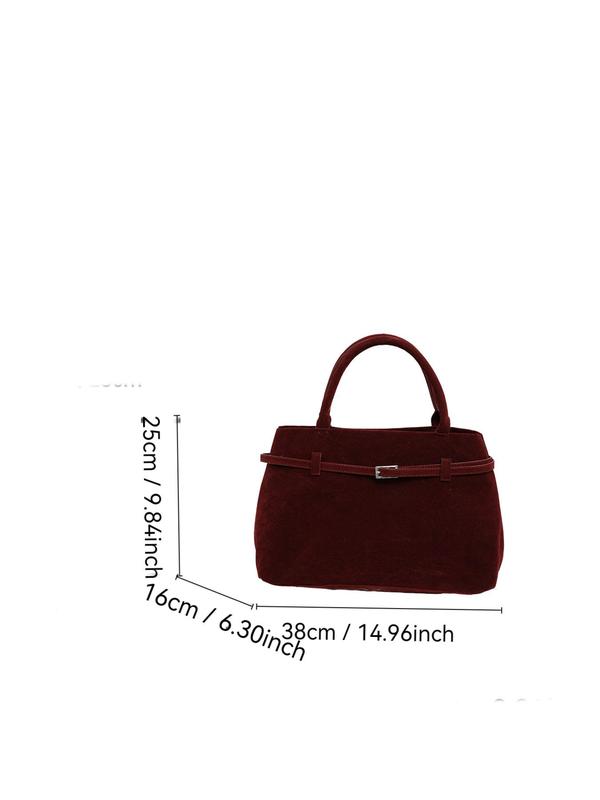 Women's Solid Color Tote Bag, Fashionable Large Capacity Shoulder Bag for Work & Daily Used, Casual Trendy Versatile High-quality Daily Commuting Bag