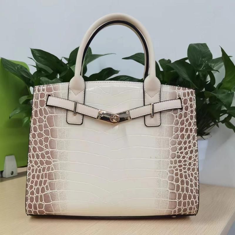 D52-2024 New Women's Large Capacity Crocodile Pattern Shoulder Crossbody Handbag