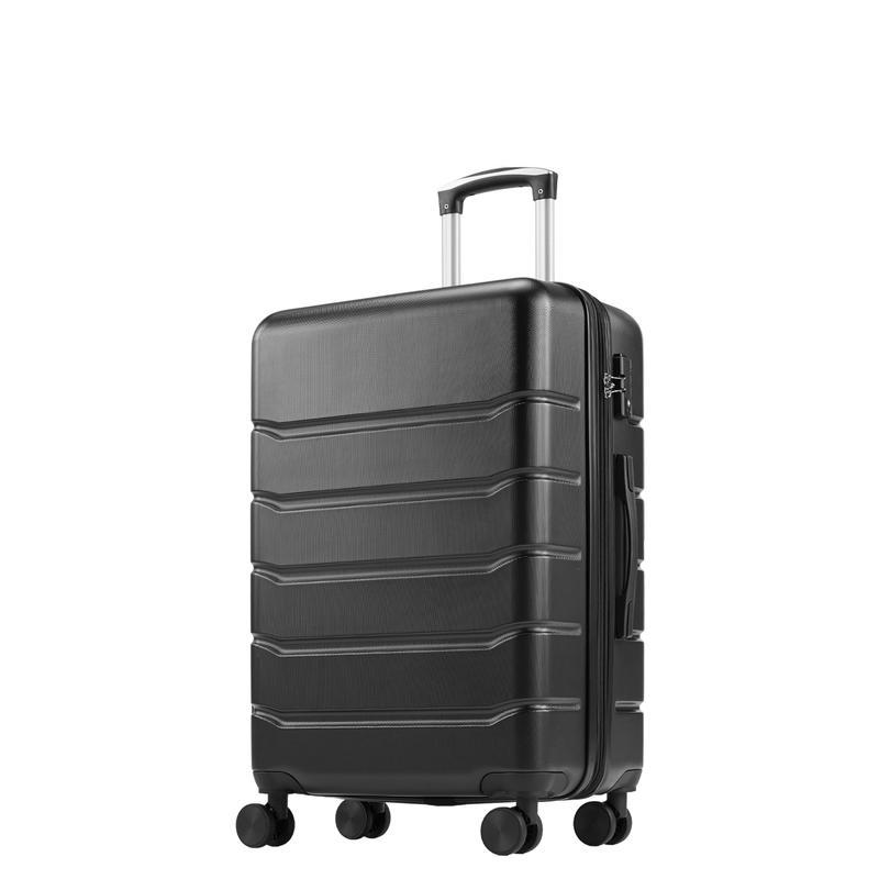 edx Hardside Carry on Luggage with Spinner Wheels, Hard Shell ABS Suitcase, 20-Inch Lightweight Expandable Rolling Luggage, Black