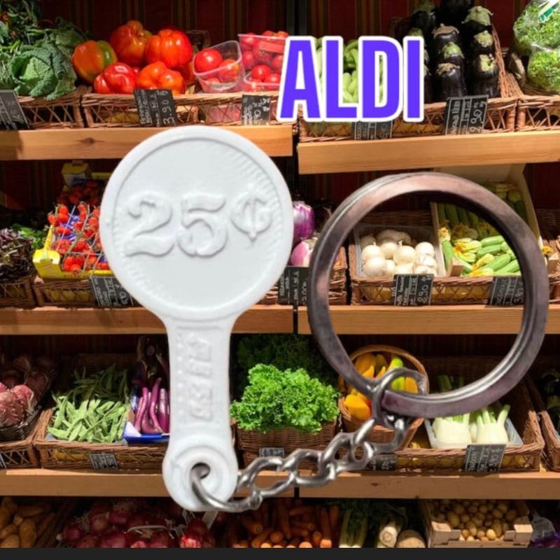 3D Printed Aldi Quarter Keeper for Shopping Carts - Free Shipping! Never Need a Quarter for Aldi Carts Again! Plastic Plastic Plastic Plastic Plastic