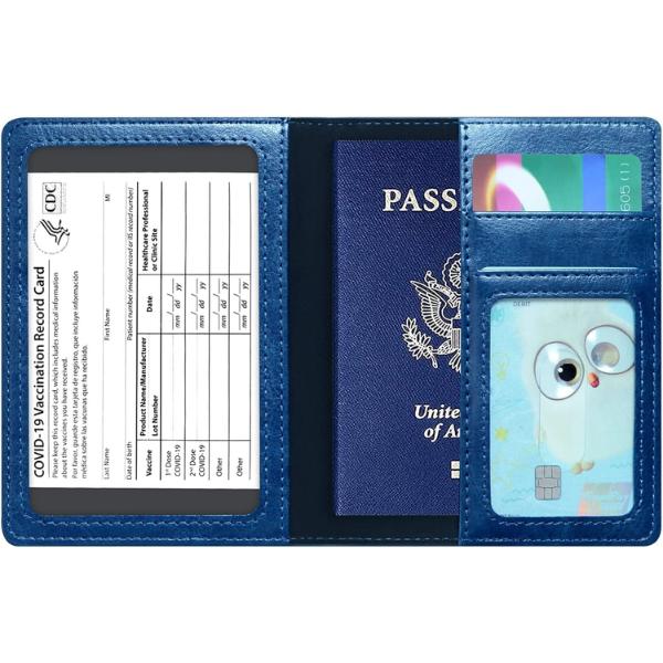 Passport Holder Cover Wallet Case Blocking Leather Card Slot Travel Accessories Documents Organizer Protector for Women Men