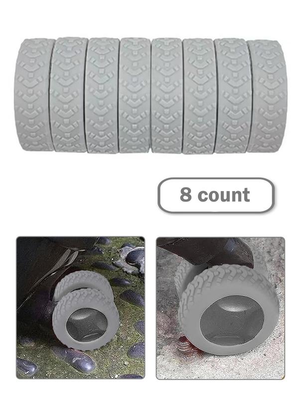 Silicone Travel Luggage Caster Shoes, 8 Counts Portable Silent Sound Reduce Wheel Cover, Shock-absorbing Cover Chair Wheels Travel Silicone Luggage Case Accessories